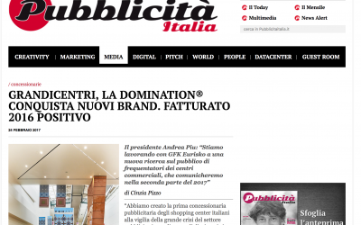 GRANDICENTRI, LA DOMINATION® CONQUISTA NUOVI BRAND. FATTURATO 2016 POSITIVO